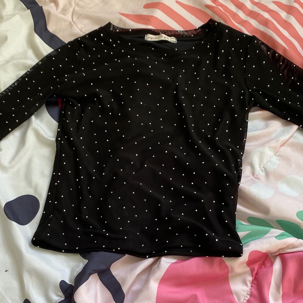Black Polka Dot Kids Shirt